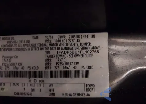 2015 Ford C-Max Hybrid Sel z USA, uszkodzony, nr VIN 1FADP5BU1FL102768